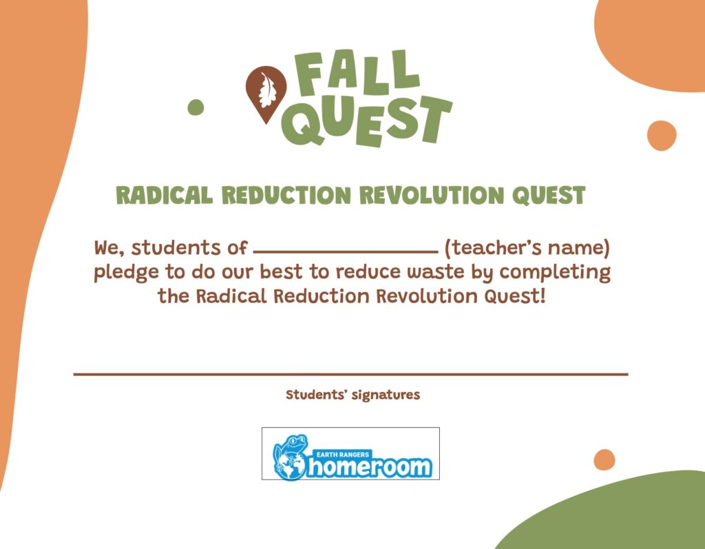 Join the Radical Reduction Revolution. Sign a pledge to reduce waste.
